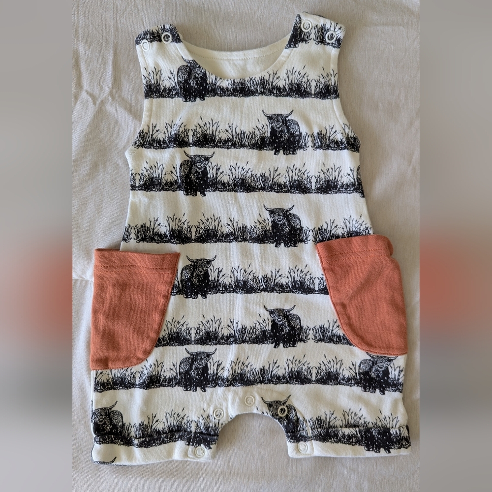 Cat & Dogma Organic Cotton Highland Cow Romper